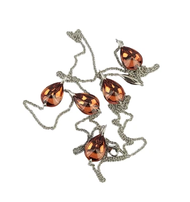 БАККАРА ЮВЕЛИРНЫХ ИЗДЕЛИЙ FLEURS DE PSYDELIC ST. СЕРЕБРО ТУРМАЛИН ДЛИННОЕ ОЖЕРЕЛЬЕ 12N НОВЫЙ - Изображение 1 из 4