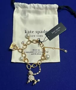 Kate Spade New York Poodles & Poms Charm Bracelet NEW - Picture 1 of 9