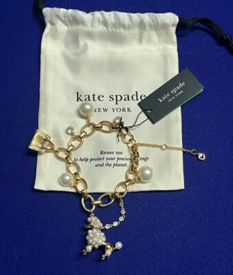 Kate Spade New York Poodles & Poms Charm Bracelet NEW - Изображение 1 из 4