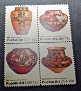 1977 US Stamp Scott #1706-1709 - 13 Cent Block 4 - Pueblo Art - MNH/OG/VF - Picture 1 of 2