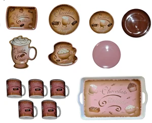 Chocolate Delight Melamine Partyware Lot of 40 pcs - Bild 1 von 10