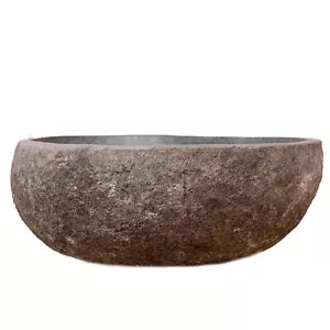Vogeltränke aus Natur Flussstein Wasserschale Ø15cm Winterfest -6 Kg - Bild 1 von 7