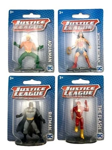 Justice League Lot Of 4 Batman Aqua Man Wonder Women Flash Cake Topper Figurines - Picture 1 of 2