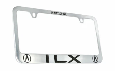 Soporte de marco de matrícula de metal latón cromado marca Acura ILX Wordmark 2 orificios Foto 1 de 4