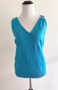 American Living Oberteil Damen Größe XL blau ärmellos Rippbündchen Pullover V-Ausschnitt - Bild 1 von 10