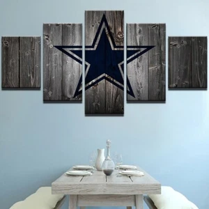 Dallas Cowboys American NFL Football Team Sports 5 Piece Panel Canvas Wall Art - Picture 1 of 4