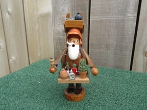 KWO Erzgergebirge Holz Falke Hausierer Räuchergefäß Räuchermann Alte Welt Weihnachten - Bild 1 von 8