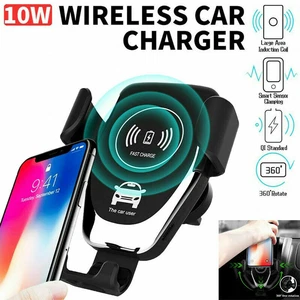 Car Mount Wireless Fast Charger Air Vent Phone Holder For iPhone 14 13 Samsung - Picture 1 of 12
