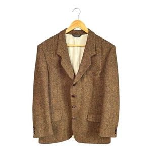 HARRIS TWEED Wool Check Blazer Jacket Tweed Hunting Shooting 42R - Picture 1 of 16