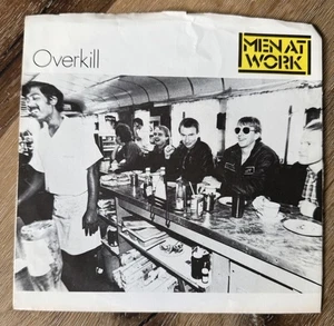 Men At Work Overkill b/w Till the Money Runs Out 45 rpm Vinyl Single - Picture 1 of 6