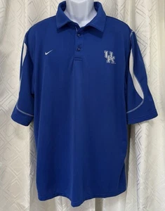 Nike Dri-Fit Herren XXL Kentucky Wildcats Authentic Polo Shirt NCAA blau weiß UK - Bild 1 von 16