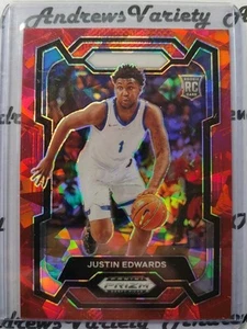 2024 Panini Prizm Draft Picks - Red Ice Prizm #25 Justin Edwards (RC) - Picture 1 of 2