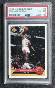 McDonald's 1992 Upper Deck Michael Jordan #P5 Chicago Bulls (HOF) PSA 6 EX-MT - Imagen 1 de 3
