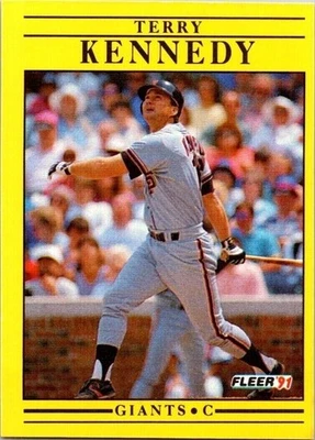 Terry Kennedy Fleer 263 Giants 1991 BaseBall Cards - Image 1 of 2