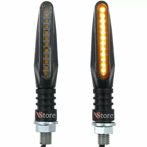 2 Lampade Frecce Moto 12 Led Luce Indicatori Direzione Segnale Ambra Arancio - Picture 1 of 4