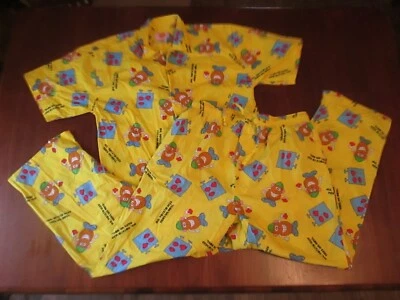 老式 2002 HASBRO MR. POTATO HEAD 睡衣裤和衬衫上衣和下装中号 — 第 1/4 张图片