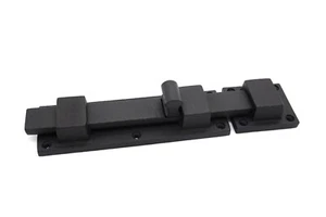 8 3/4" Black Iron Slide Bolt Cast iron Shutter Slide Bolt Black Cabinet Latch - Picture 1 of 5