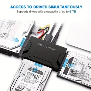 IDE SATA to USB 3.0 Adapter 2.5/3.5 Zoll HDD/SSD Festplatten CD DVD ROM - Bild 1 von 9