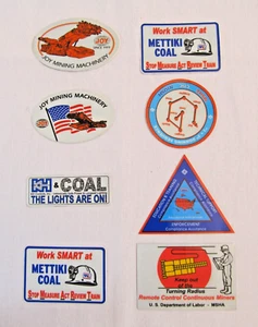 Lote de 8 calcomanías vintage para casco de minería de carbón pegatinas alegría reflectante etc... - Imagen 1 de 13