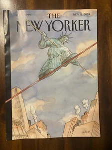 The New Yorker Magazine November 11, 2024 Barry Blitt “Tightrope” crossword done - Picture 1 of 4