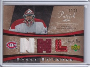 2006-07 Sweet Shot Sweet Stitches Duals #SSPR Patrick Roy DUAL JERSEY /50