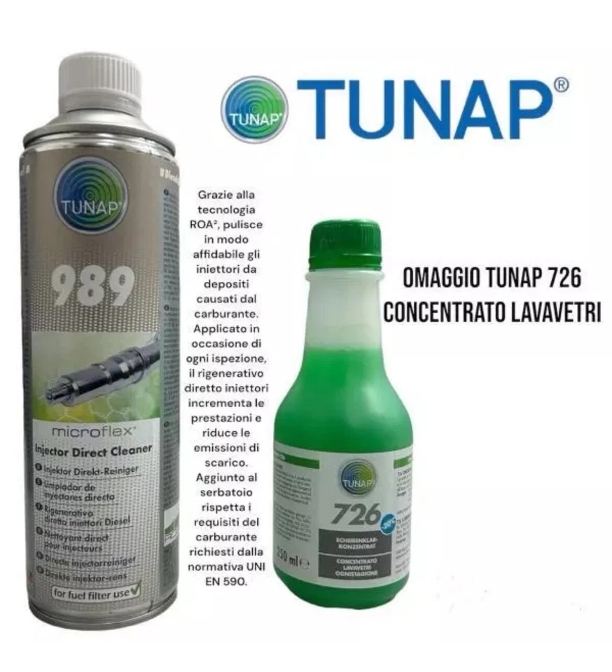 TUNAP 989 - Diesel Gasolio Rigenerativo pulitore Iniettori - 500 ML - Immagine 1 di 3
