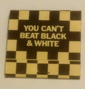 VINTAGE BLACK & WHITE CIGARETTES MATCH BOOK - 1970 / 80's RARE - EXC UNUSED COND - Picture 1 of 6