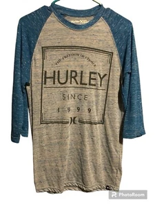 Camisa Top Marca Hurley Gris Teal Talla Pequeña Ajuste Premium De Tienda Hebilla - Imagen 1 de 3