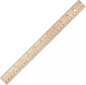 Wooden Ruler, 12 Inch for use at home, or in the classroom, shop, or office - Picture 1 of 1