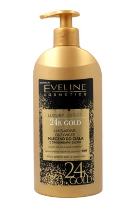 EVELINE LUXURY EXPERT 24K GOLD CAVIAR NOURHISIHING BODY MILK SPARKLY PARTICLES