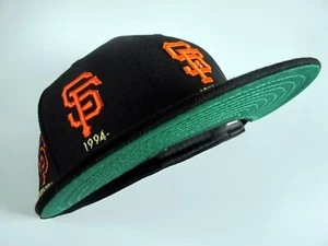 San Francisco Giants Timeline Logos New Era 59FIFTY 5950 Fitted Cap sz 8 hat vtg - Picture 1 of 10
