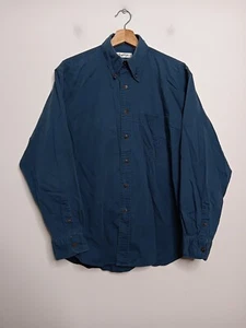 Vintage Bugle Boy Co. Shirt Mens M Medium Blue Cotton 90s Y2K Business Casual - Picture 1 of 12