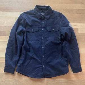 New Eddie Bauer Fleece Lined Twill Navy Shirt Jacket Men’s Size Medium - Picture 1 of 4