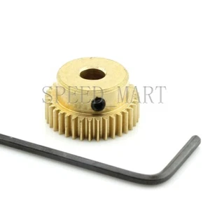 6.35mm Bore 36 Teeth 5mm Teeth width 0.5 Module Motor Metal Brass Gear Wheel - Imagen 1 de 4