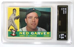 1960 TOPPS BASEBALL CARD #471  NED GARVER / ATHLETICS  GMA GRADED  5.5 - EX+