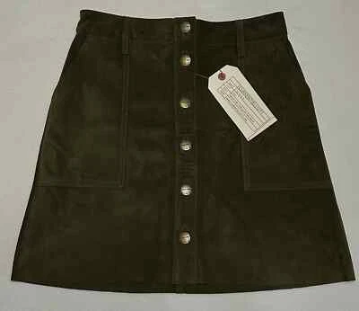 Current/Elliott |New With Tags| Women's Leather Skirt Green |Size 24| - Image 1 of 4