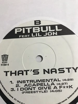 PitBull Feat. Lil Jon That's Nasty 12 Inch Vinyl Record Promo Foto 1 de 3