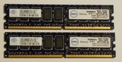 NT2G72U8PD0BY-AD Nanya 4GB (2 x 2)  PC2-6400 DDR2-800MHz DIMM Dual Rank Memory - Image 1 of 2