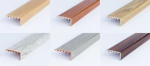 STAIR NOSING EDGE UPVC WOOD EFFECT -TRIM- EDGING NOSING 45 x 22mm - 900 mm - Picture 1 of 15