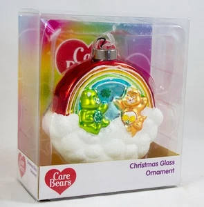 Cuidado Osos Arco Iris 2024 Vidrio Adorno de Navidad Buena Suerte Amigos Nuevo en Caja - Imagen 1 de 5