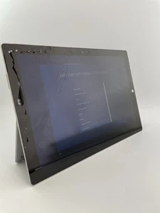 Microsoft Surface Pro 3 1631 i5-4300 256GB 8GB Ram Windows 10 Tablet Cracked - Picture 1 of 24