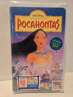 Walt Disney VHS Clamshell Masterpiece Collection Pocahontas New & Sealed - Imagem 1 de 4