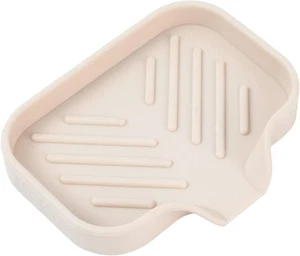 Silicone Bathroom Soap Dishes with Drain Spout-Bathroom and Kitchen Sink Organiz - Picture 1 of 12