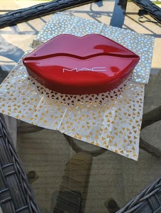 MAC Red Lips Lipstick Tin Limited Edition Gift Box Case Makeup Organizer NEW - Picture 1 of 5
