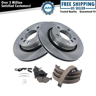 Rear Ceramic Brake Pad & Rotor Kit Fits 2004-2006 BMW 325Ci 2004-2005 325i - Image 1 of 4