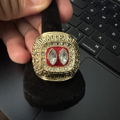 1995 Nebraska Cornhuskers 18k GP Brass Championship Ring , US SHIP - Image 1 of 4