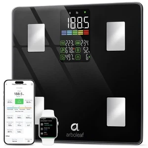 Smart Scale With BMI, Body Fat, Muscle Mass, 14 Composition Metrics, Large LE... - Picture 1 of 6