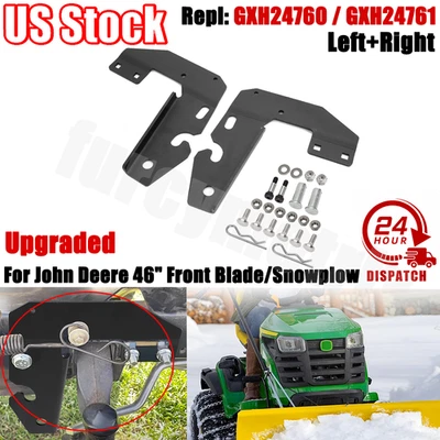 FURCYMOTRIX Upgraded Mounting Brackets w/ Screws For John Deere 46" Front Blade / Snowplow