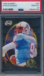 1996 Summit Steve McNair #54 Oilers PSA 10 Gem Mint Silver Foil Pop 1 - Bild 1 von 4