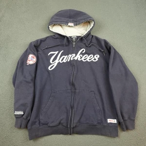New York Yankees Hoodie Herren Large Navy MLB Reißverschluss Sweatshirt Nähte - Bild 1 von 9